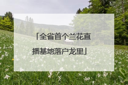 全省首个兰花直播基地落户龙里